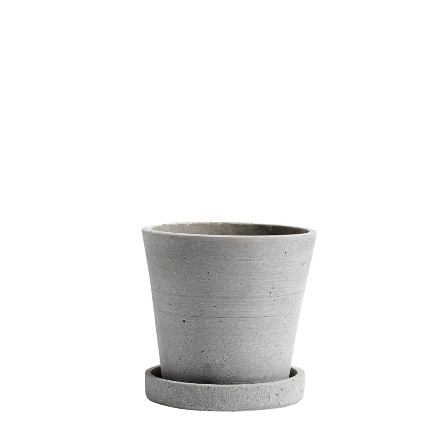 HAY Flowerpot With Saucer Small Grey