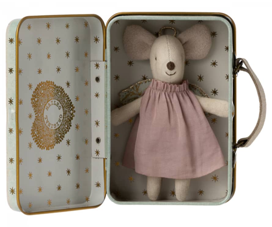 Maileg : Angel Mouse In A Suitcase