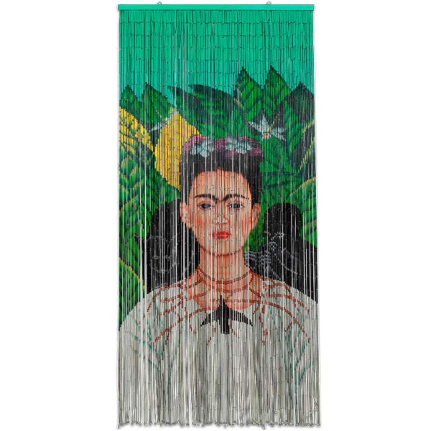Kitsch Kitchen Bamboo Frida Kahlo Monkey Door Curtain