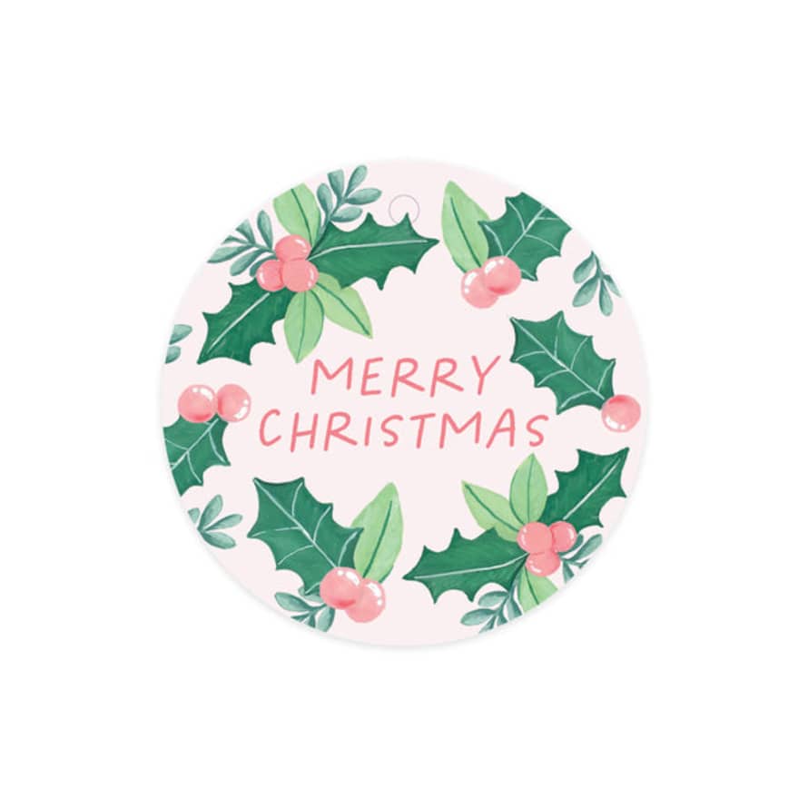 Isabella MG Holly Jolly Circle Gift Tags | Christmas Gift Tags