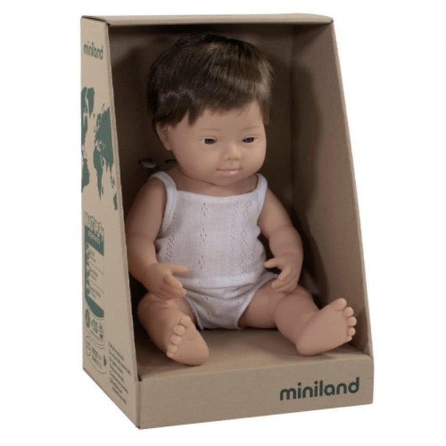 Miniland - Down Syndrome - Caucasian Boy - 38 Cm