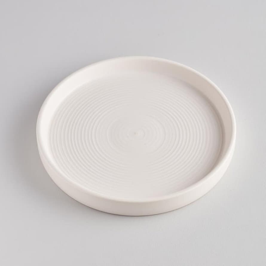 St Eval Candle Company - White Candle Plate