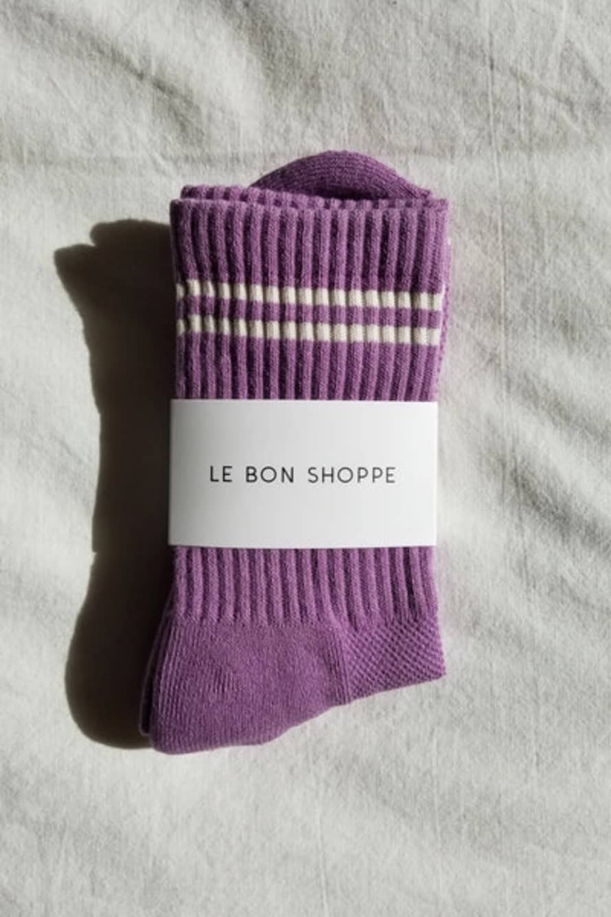 Le Bon Shoppe - Womens Boyfriend Socks - Grape