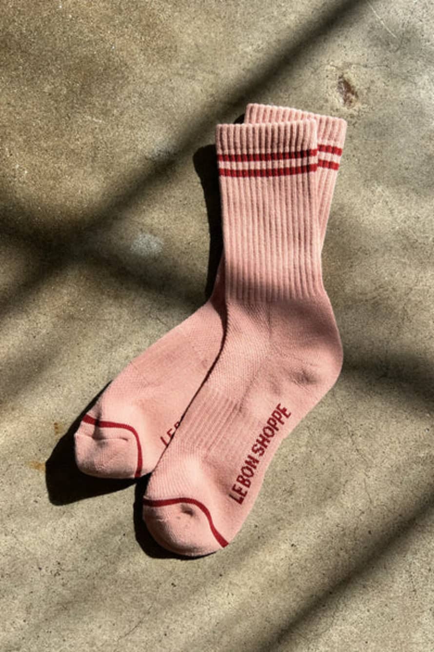 Le Bon Shoppe - Womens Boyfriend Socks - Vintage Pink