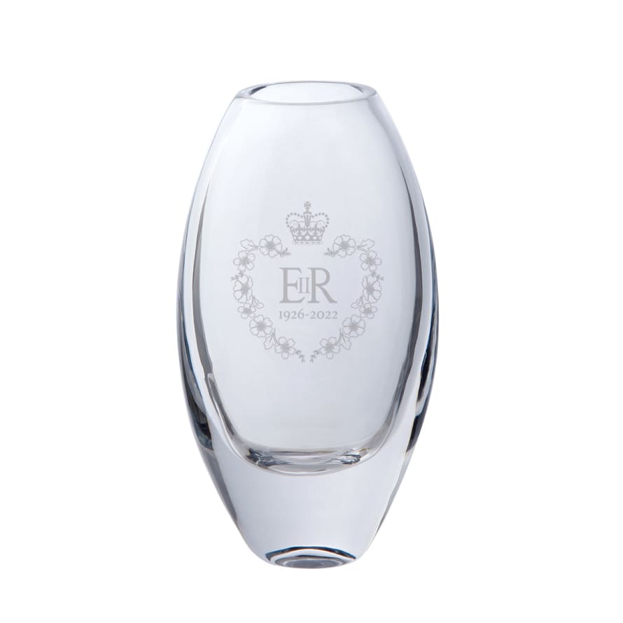 Dartington Crystal HM Queen Elizabeth II Commemorative Vase - Limited Edition of 150