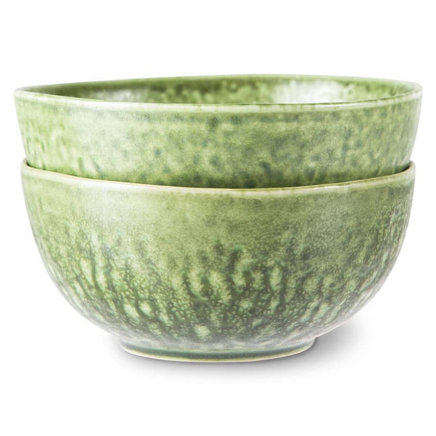 HK Living - The Emeralds : Ceramic Bowl Organic(set Of 2)