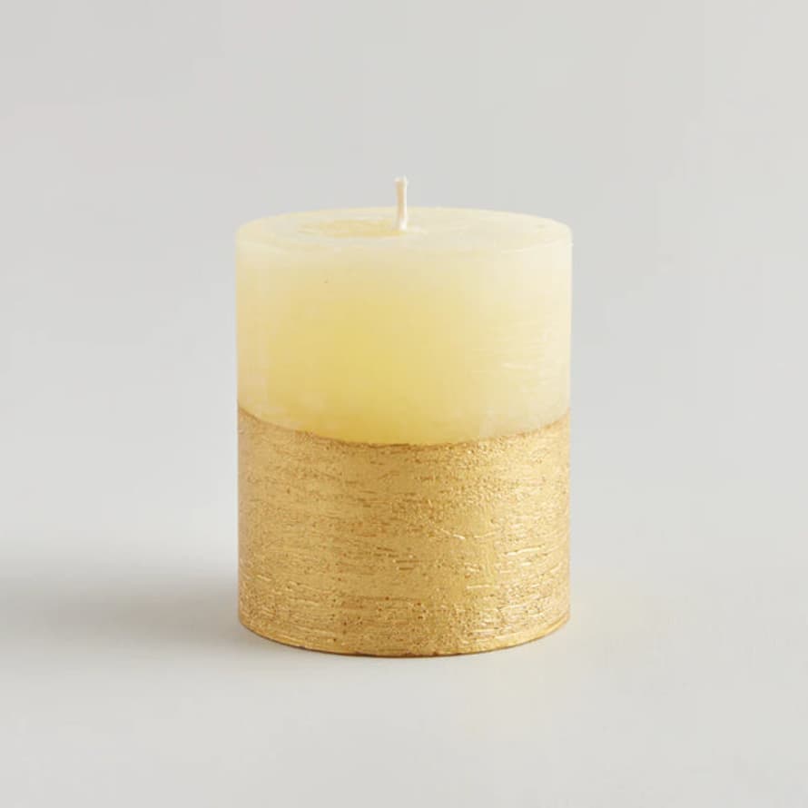St Eval Candle Company - Inspiritus Gold Dipped Pillar Candle