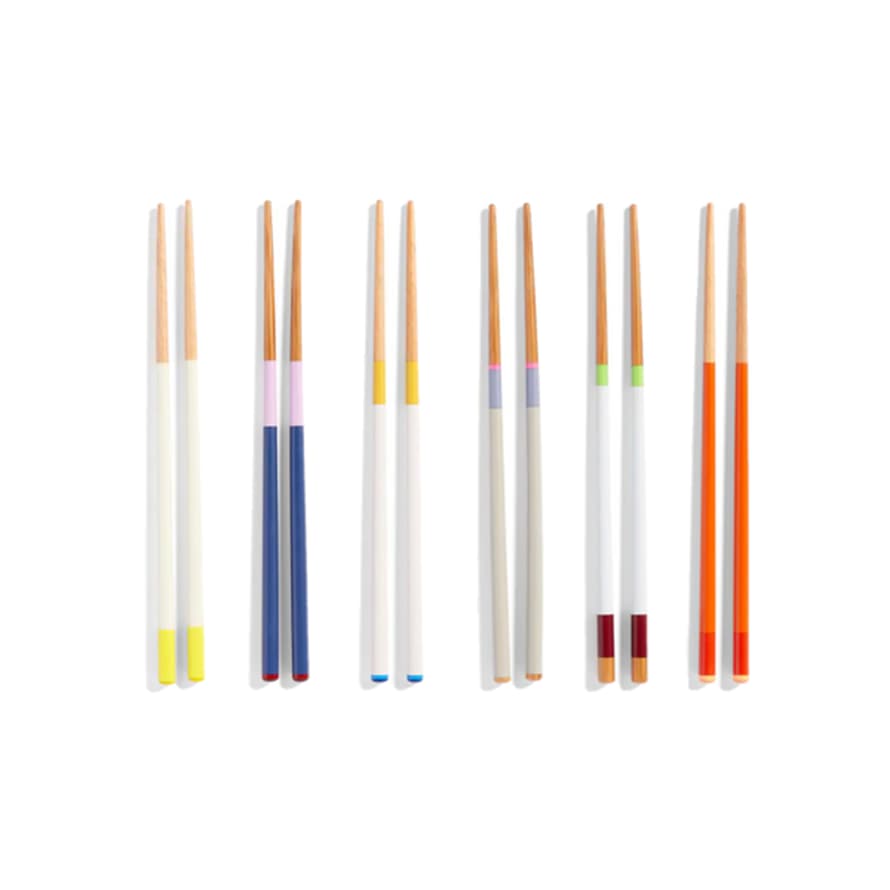 HAY - Colourful Chopsticks Set Of 6