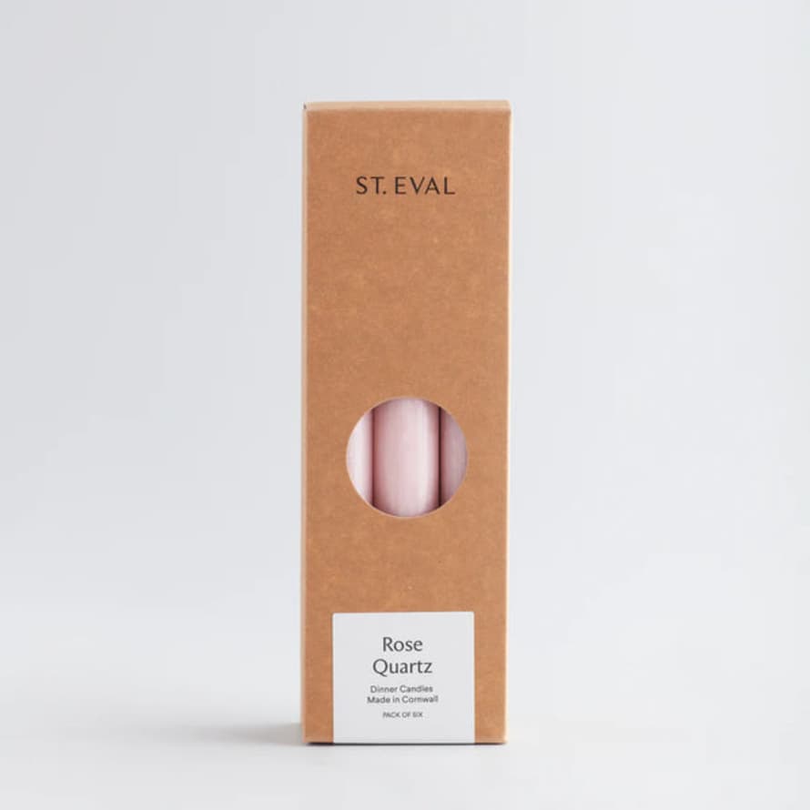 St Eval Candle Company - Rose Quartz Dinner Candle Gift Pack