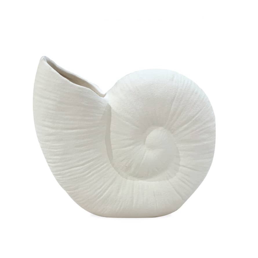 Terra Nomade Vase En Céramique Coquillage Blanc