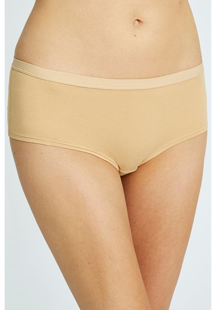 People Tree People Tree Low Rise Shorts In Almond