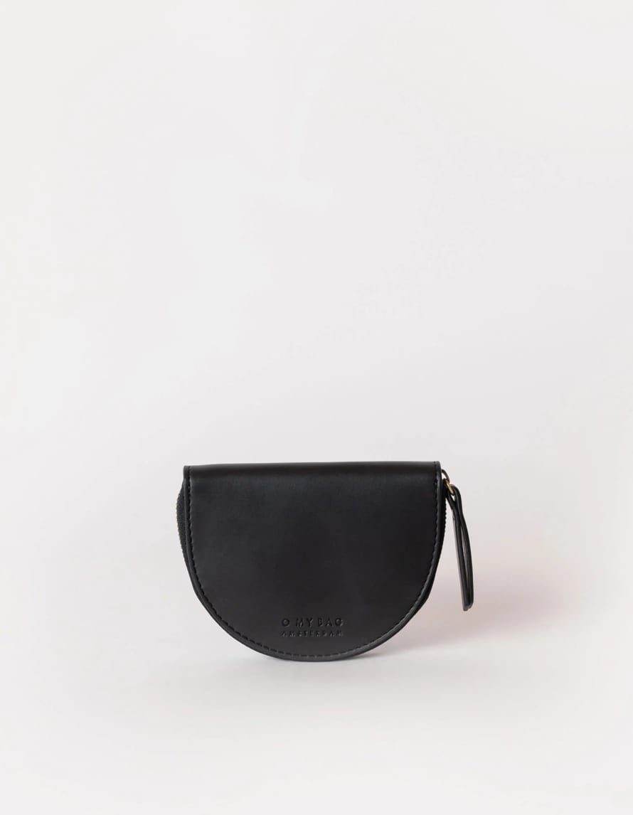 The FAIR Shop O My Bag - Laura Apple Vegan Leather Coin Purse In Black