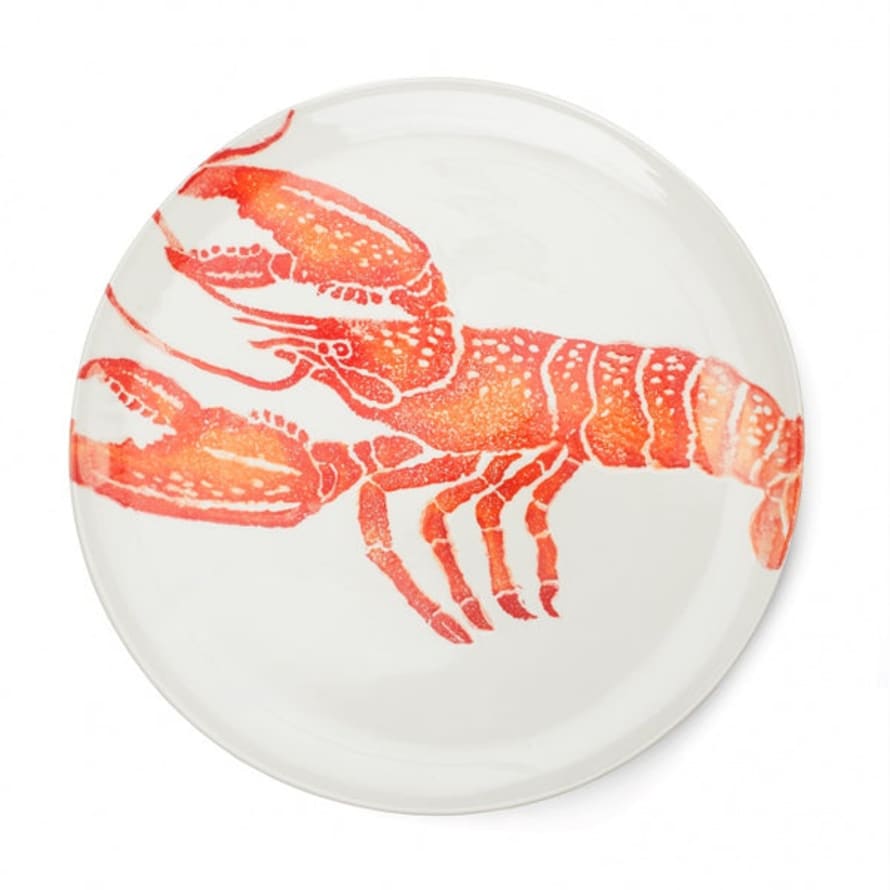 Bliss Home Large Earthenware Orange Lobster Platter