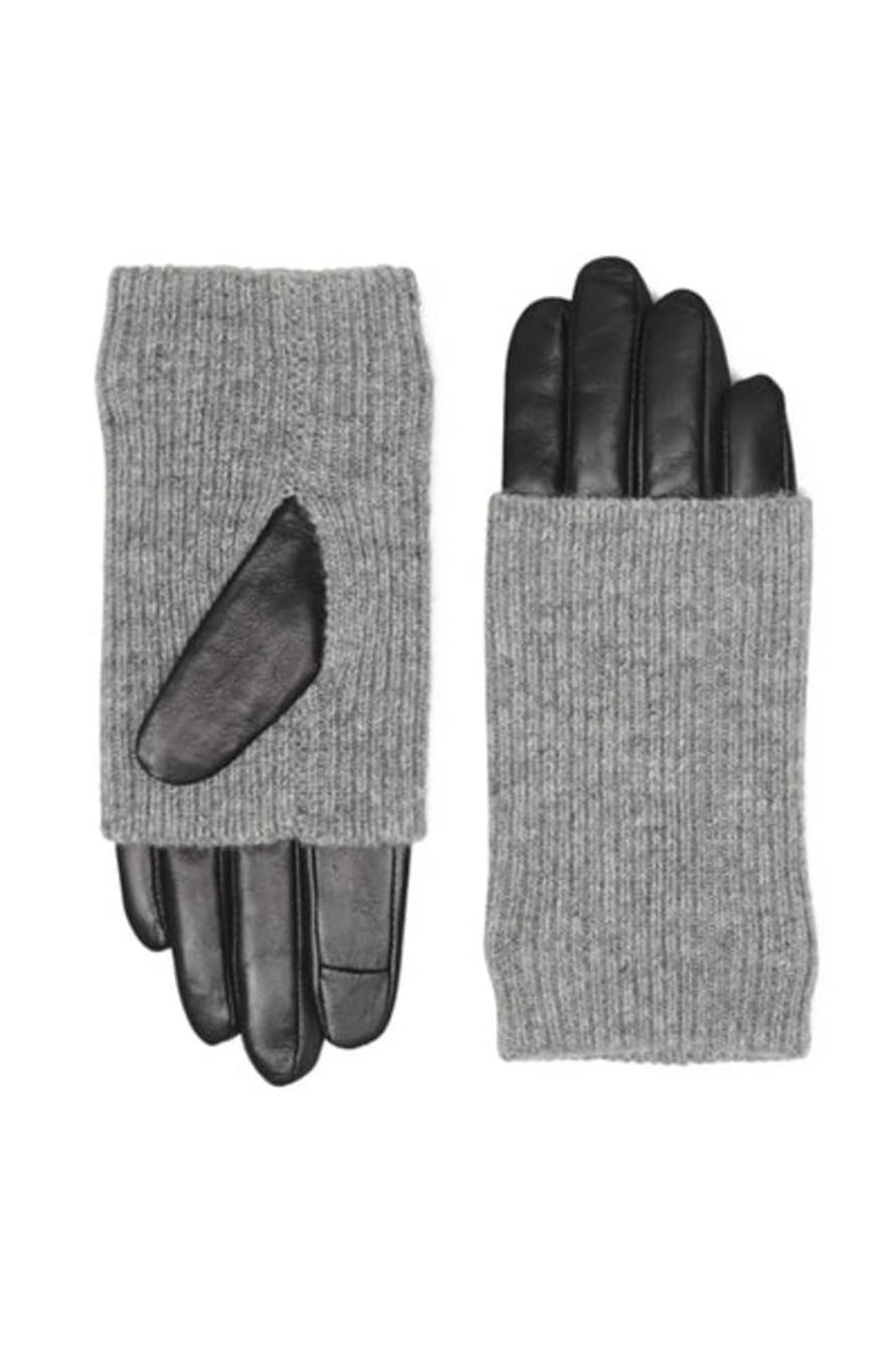Markberg Helly Black & Grey Cable Knit Gloves