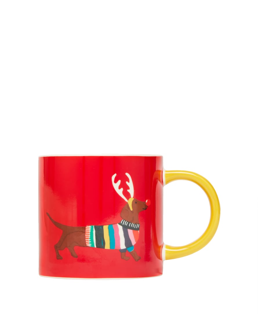 Joules Christmas Red Dog Cuppa Mug 
