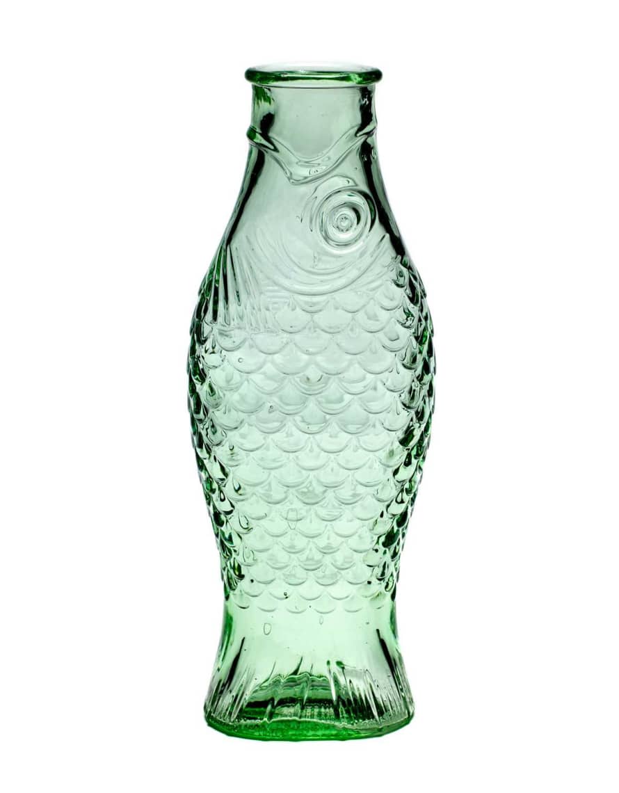 Serax Bottle Transparent Green - Fish & Fish
