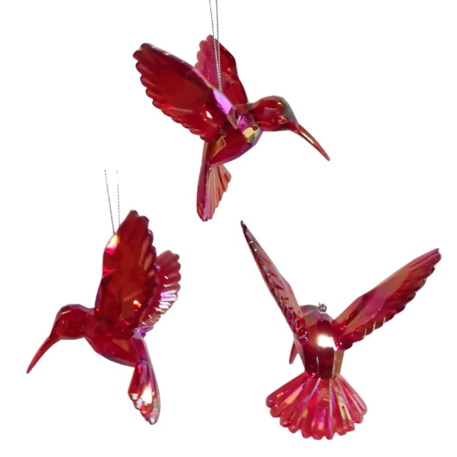 Kurt S. Adler Humming Bird Ornaments Red