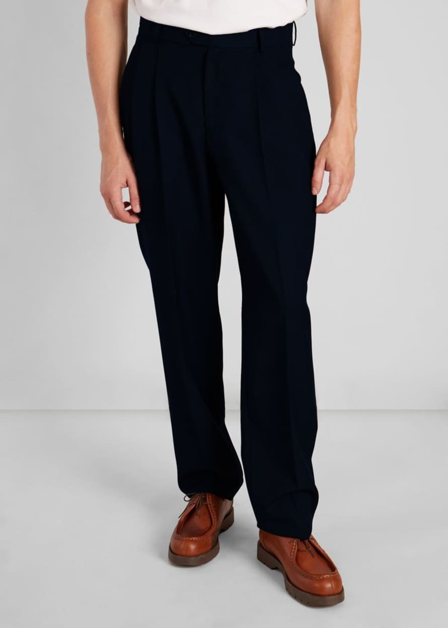 L’Exception Paris Double-pleated Trousers In Woolen Cloth