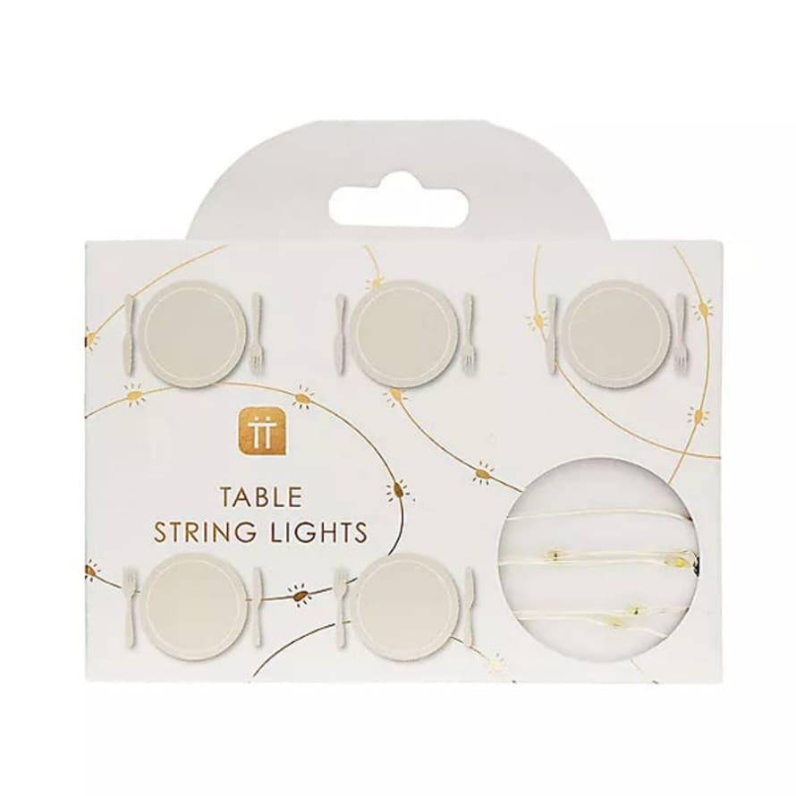 Talking Tables Party Porcelain Gold Led String Lights