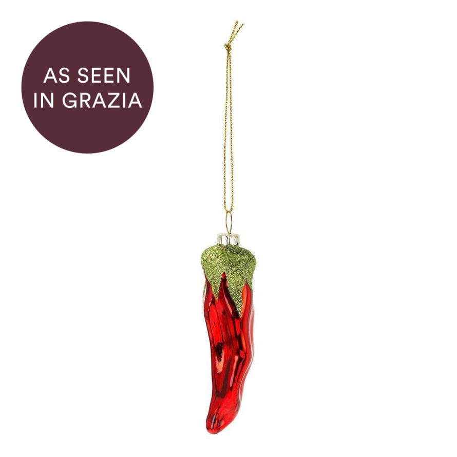 &Quirky Christmas Red Chilli Tree Decoration