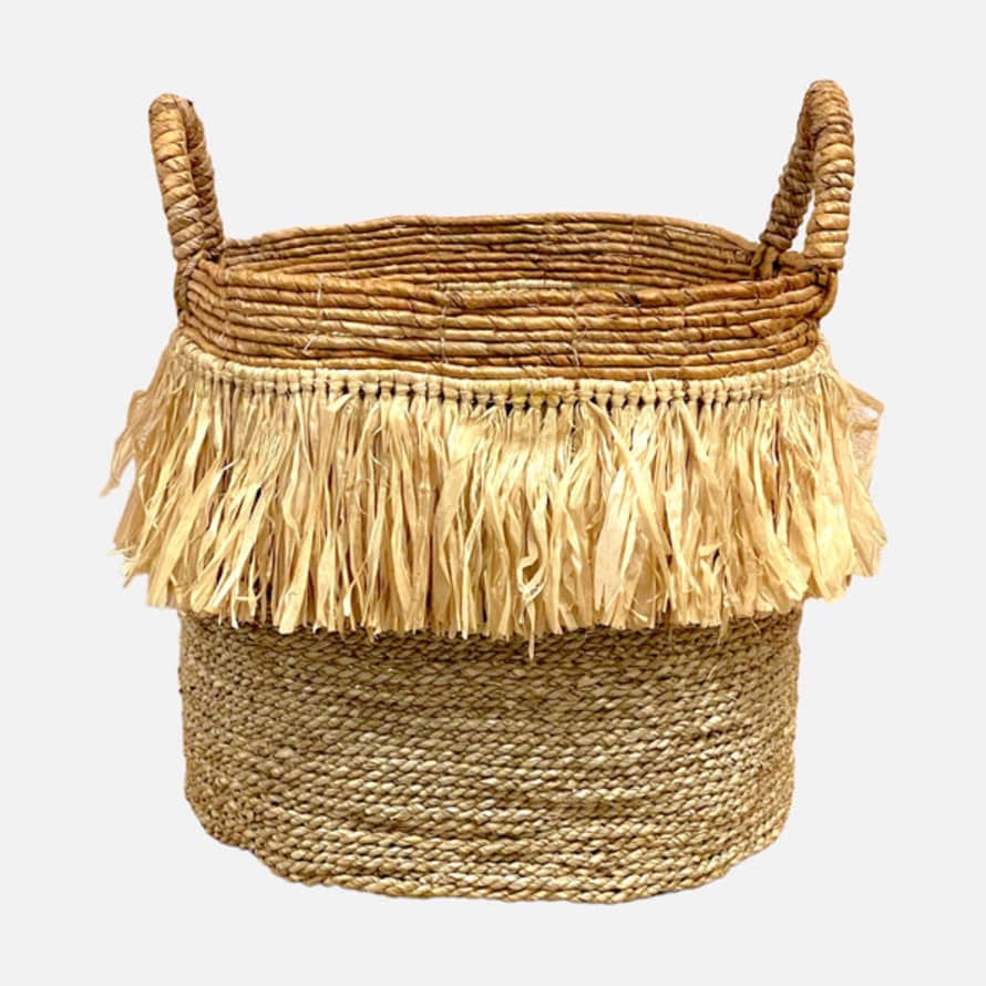 Uma Cantik Berawa Basket Natural Raffia - L