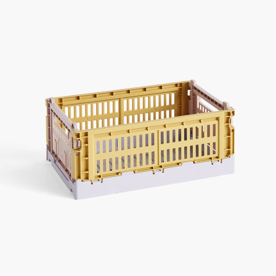 HAY Recycled Small Colour Crate Mix - Golden yellow mix 