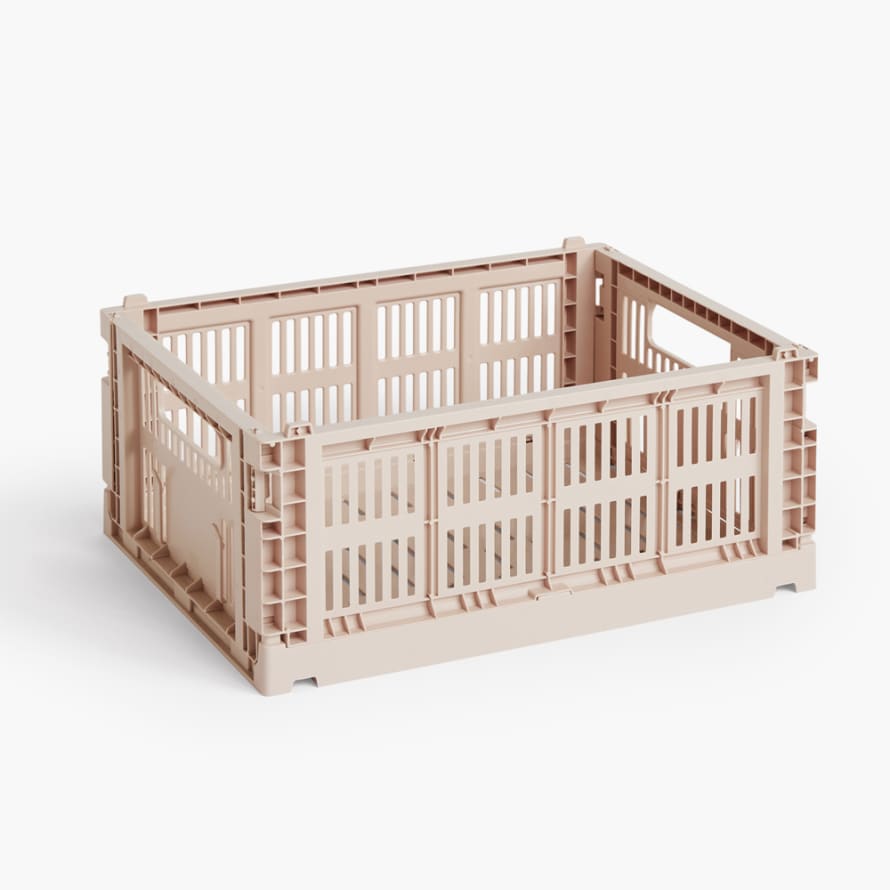 HAY Recycled Medium Colour Crate - Powder