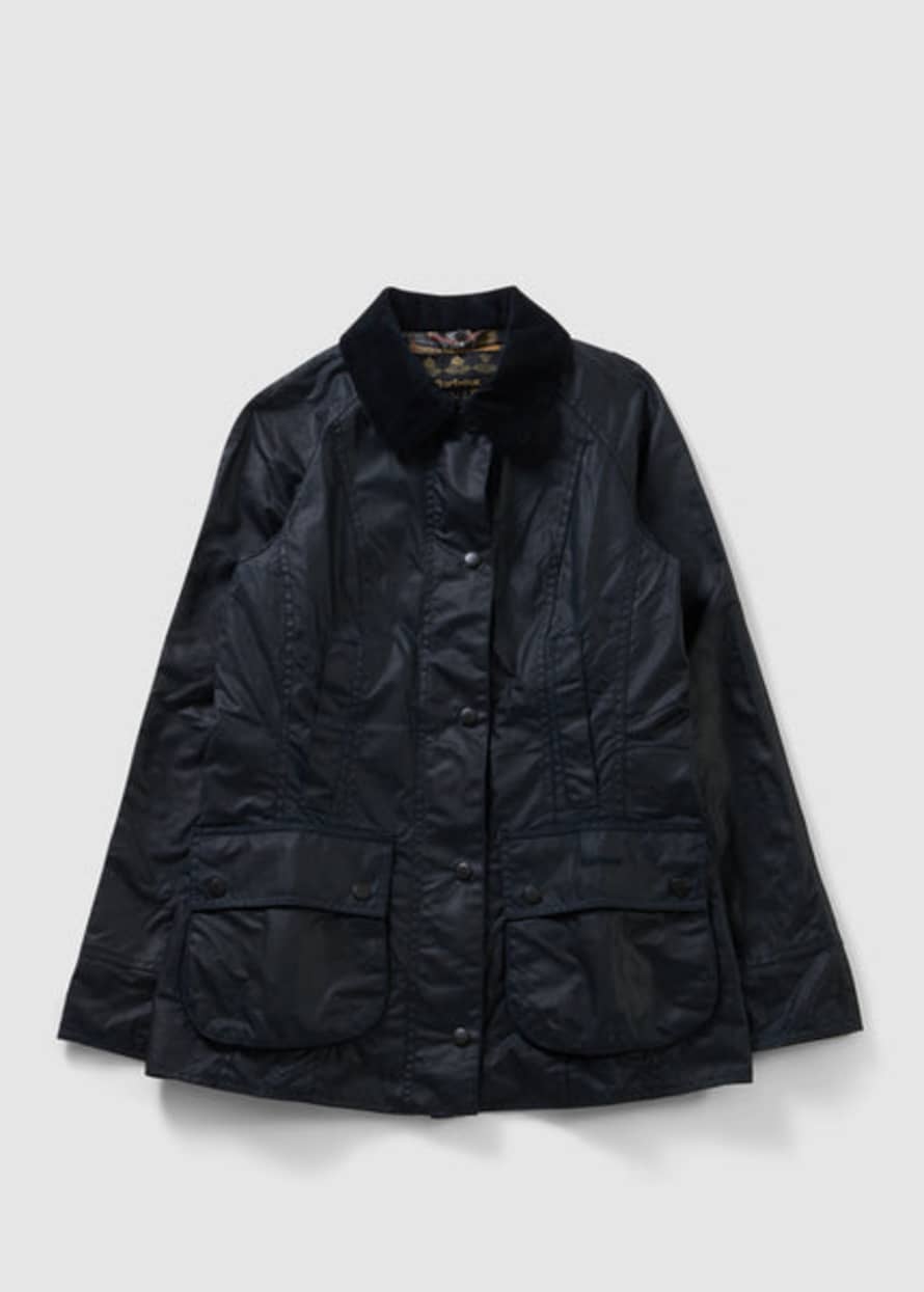 Barbour Navy Womens Classic Beadnell Wax Jacket