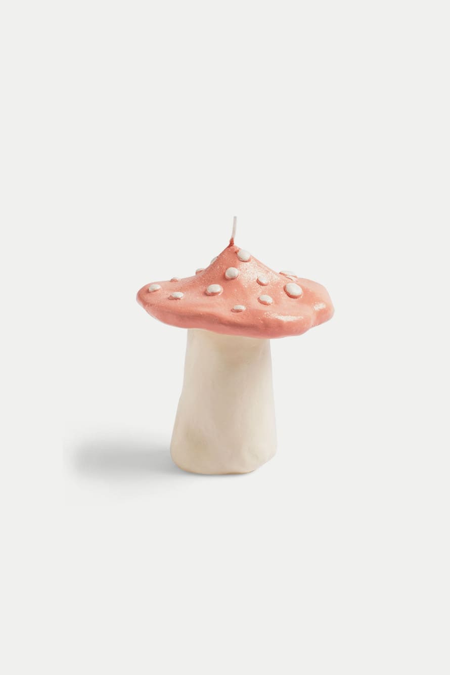 &klevering Pink Dots Mushroom Candle