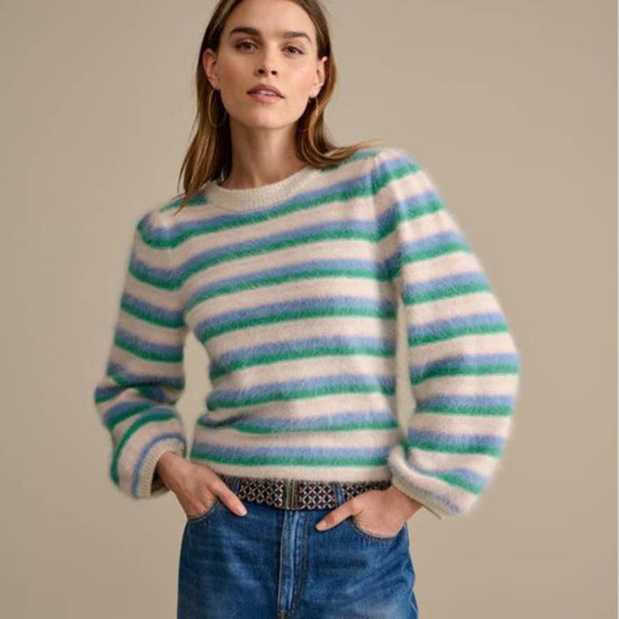 Bellerose Datear Stripe Green Pullover