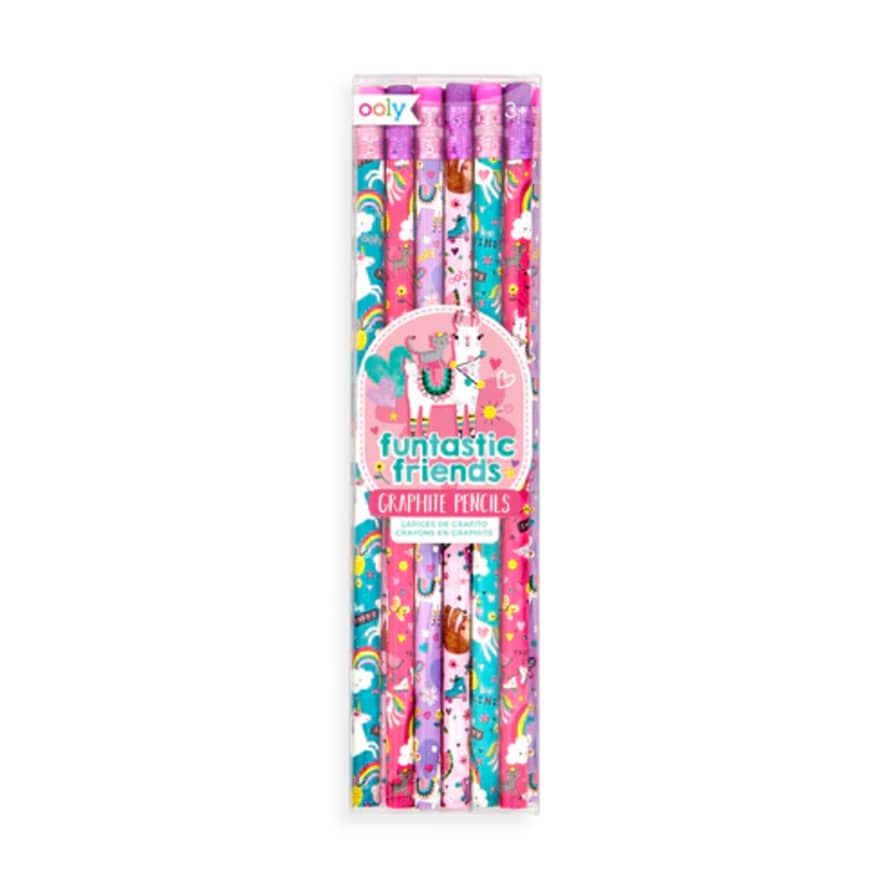 Ooly Funtastic Friends Graphite Pencils - Set Of 12