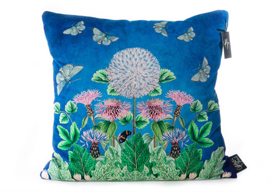 Madame Treacle Pinkys Garden Velvet Cushion