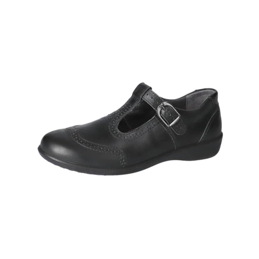 Ricosta Olina Leather School Shoes (black)
