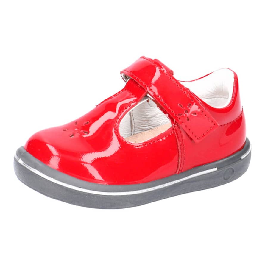Ricosta Winona T-bar Shoes (red/black)