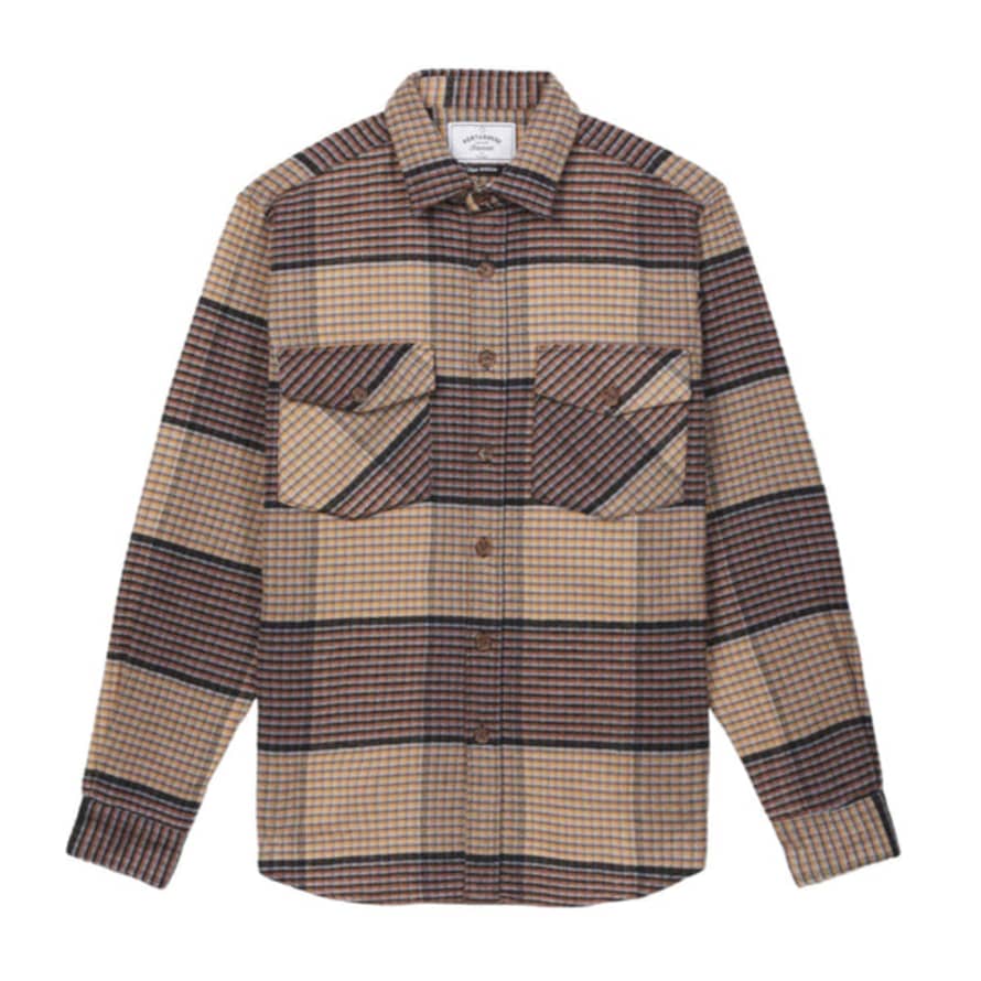  Portuguese Flannel Litu Flannel Overshirt - Brown