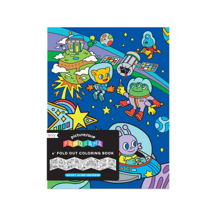 Ooly Picturesque Panorama Coloring Book - Wacky Alien Universe