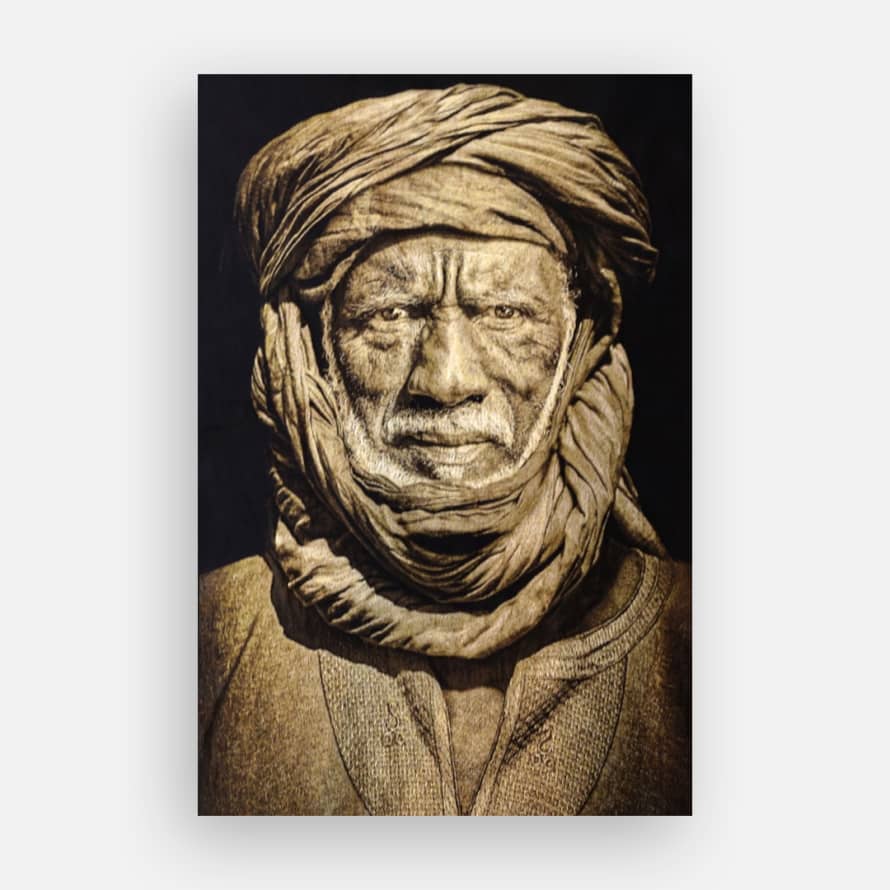 Thomas Albrecht  Tapestry Wall Art Tuareg Man – Sepia
