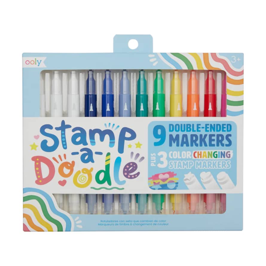Ooly Stamp-a-doodle Double-ended Markers - Set Of 12