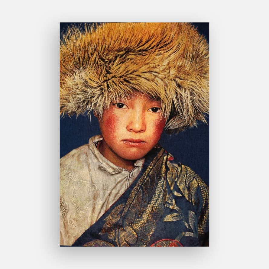 Thomas Albrecht Tapestry Wall Art Tibetan Boy – Blue 