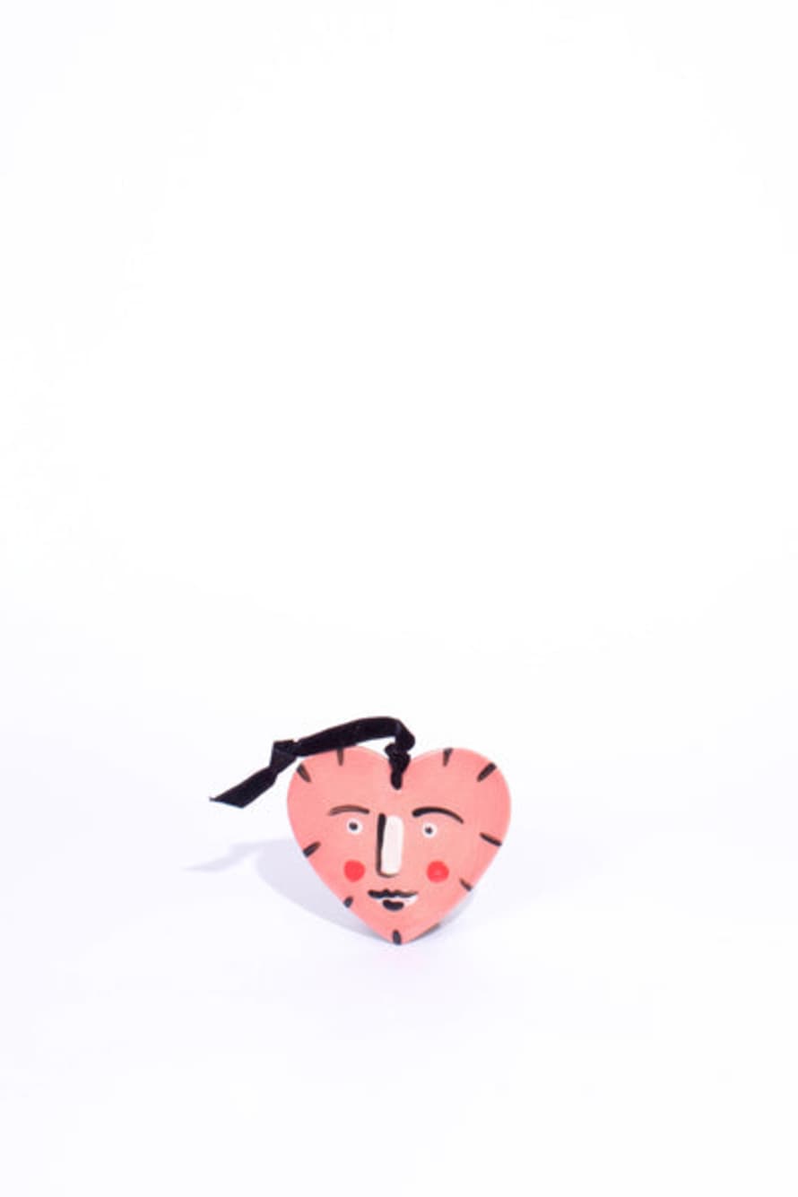 K.S CREATIVE POTTERY Isolation Face Hanging Decoration - Pink