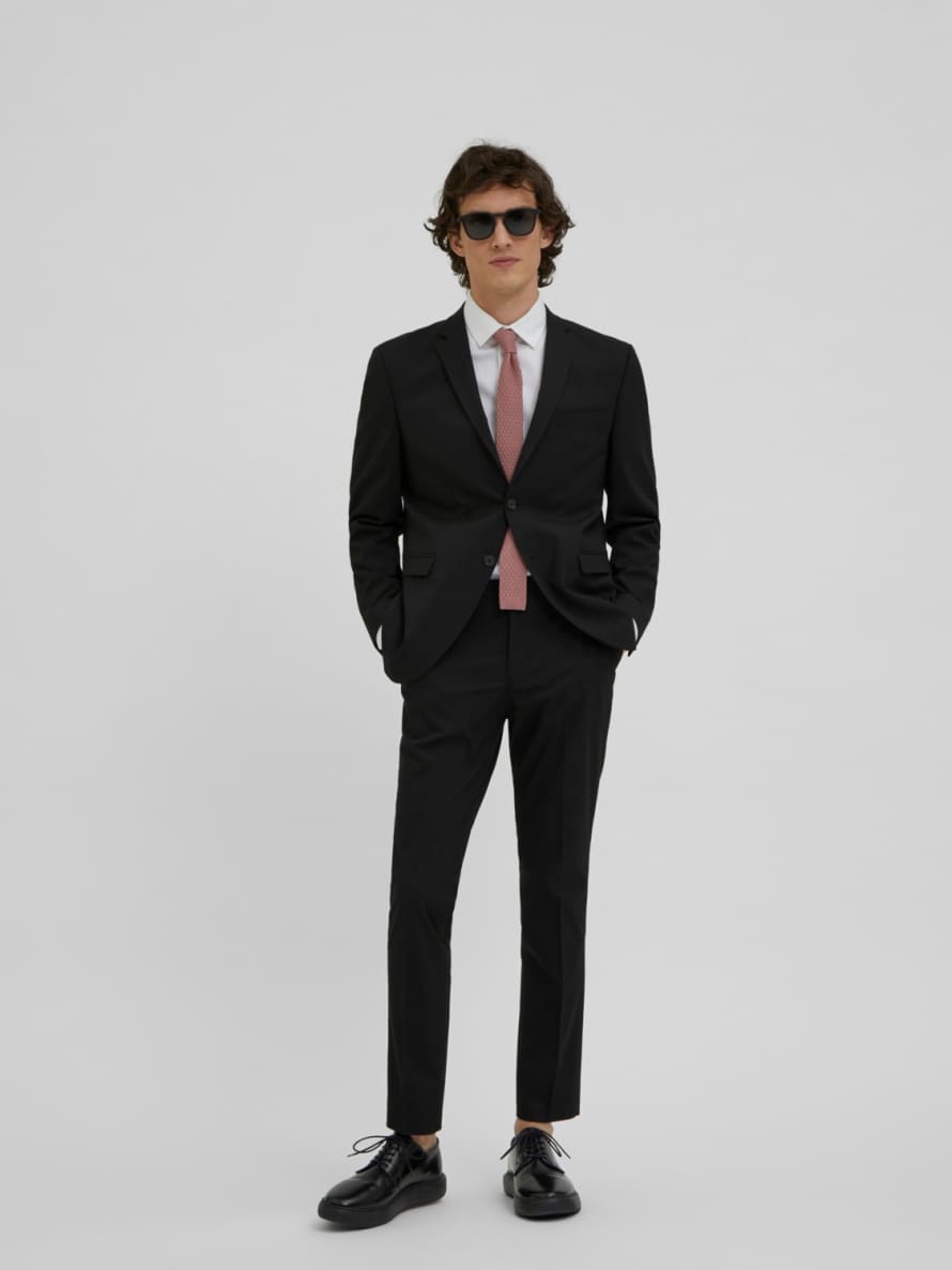 Selected Homme Pantalon De Costume Noir