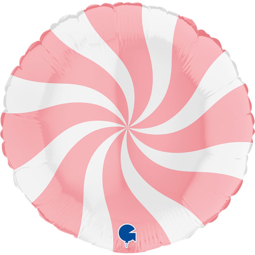 thepartyville G018m03whpk Round Swirly White Matte Pink