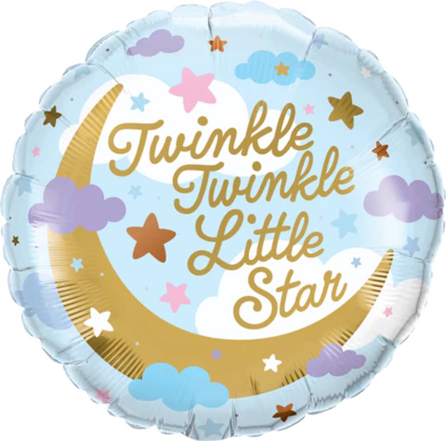 thepartyville 18" Round Foil Twinkle Twinkle Little Star #23898 - Each (pkgd.)