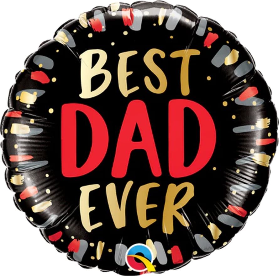 thepartyville 18" Round Foil Best Dad Ever #98428 - Each (pkgd.)