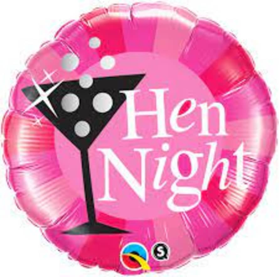 thepartyville Qualatex 15828 18" Hen Night Pink Round Foil Balloon 01ct