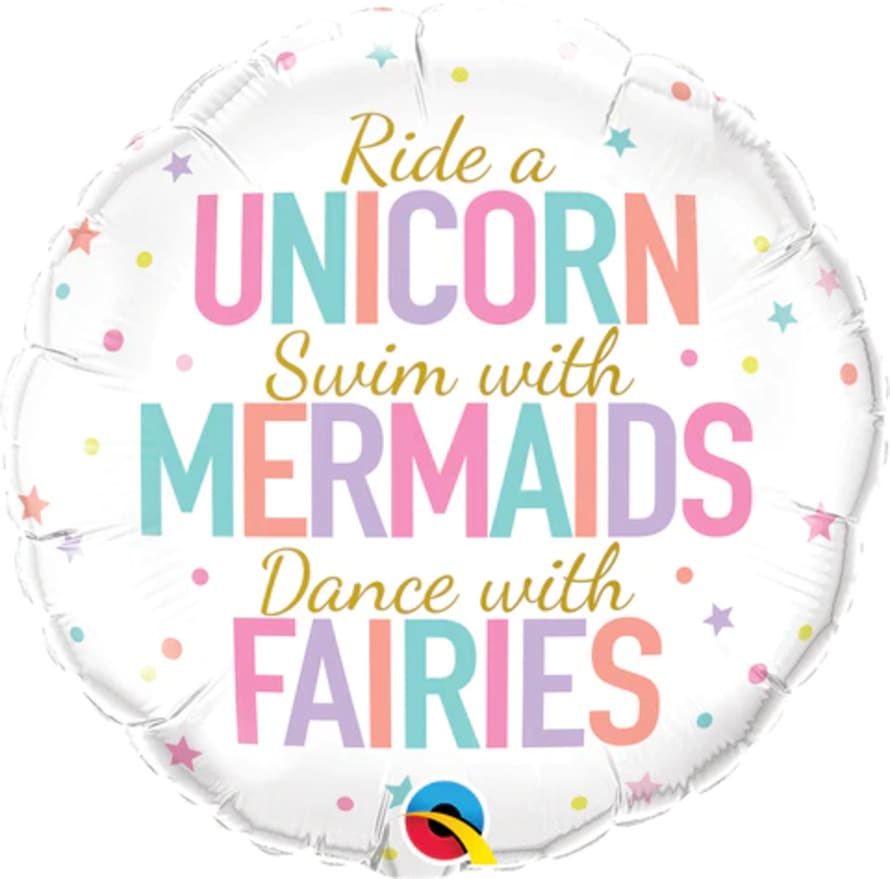 thepartyville 18" Round Foil Unicorn/mermaids/fairies #97402 -