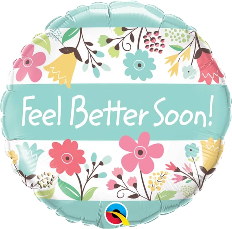 Qualatex Feel Better Soon! Floral Foil Balloon