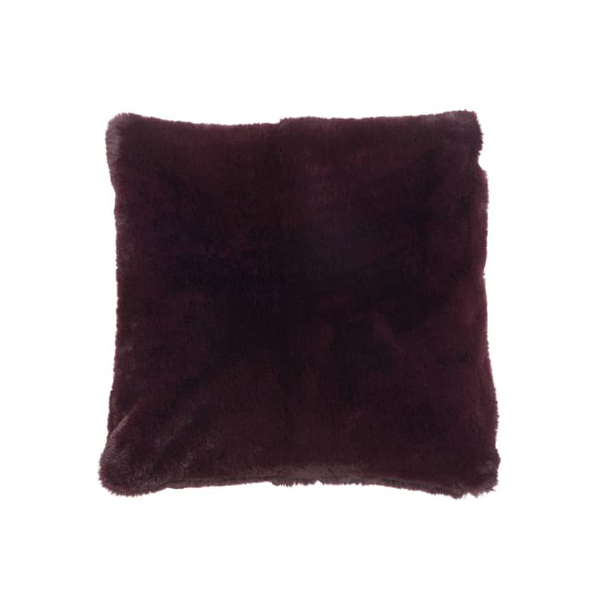 J-Line Dark Red Faux Fur Cushion