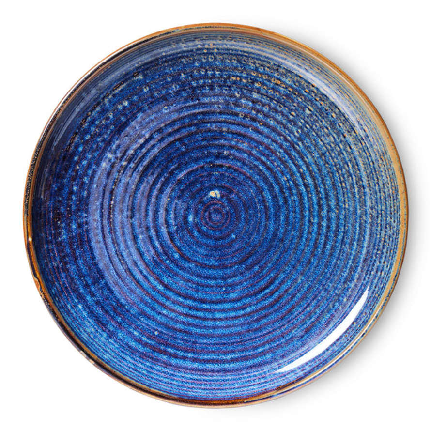 HK Living | Chef Ceramics: Dinner Plate - Rustic Blue
