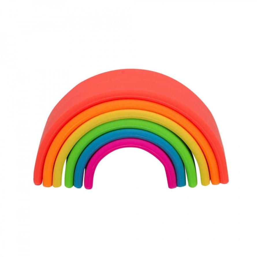 Dena Rainbow Silicone Play Set 6 Piece Neon